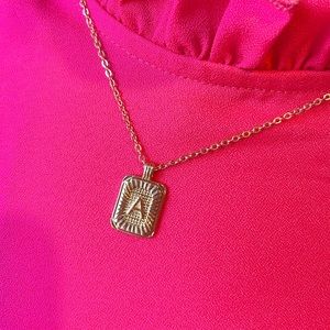 "A" initial necklace
